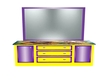 Purple/Yellow Dresser