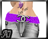Belly xxl Purple belt