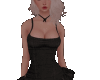 Ruffle Denim Dress Black