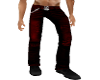red goth jeans