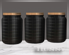 H. Modern Canisters Blk