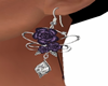 Earrings Rose Purple