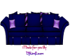 blue and purple sofa