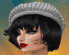 Grey Hat + Black Hair
