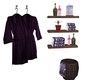 Purple house coat towels