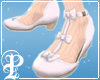 Bow Strap Shoes in White