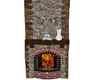 stone fireplace