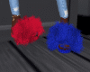 Blue n Red Slippers