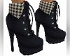 BlackHoundstoothBoot