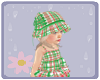 Kids Green Plaid Hat