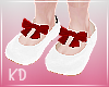 Red FlowerGirl Shoes