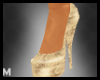{fm} Gold Snakeskin Pump
