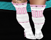 Pink stripe boots