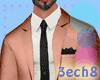 Full Peach Suit + Tie