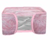 Pink fluff pet bed
