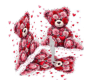 BD~ Teddy w/roses Valent