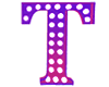 Purple Letter T