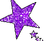 glitter purple stars