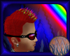 Drk Red Rainbow Fauxhawk