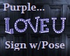Love-U Sign Purple