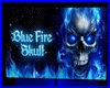 `A` Blue Fire Skull