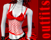 Red Rave Fishnet Top