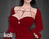 Elegant red wine dress