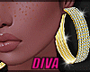 Diva Diamond 24k. Hoops