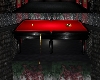 BLACK AND RED POOL TABLE