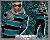 Stripe Sweater N Scarf