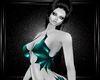 teal bat pvc dress