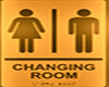 Gold Changing Room Sign