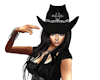 Black Cowgirl Up Hat