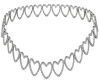 White Gold Heart Choker