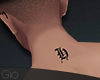 [] H Neck Tattoo