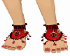 small feet+ red jewelry