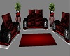 red black couch