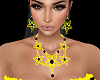 Yellow-black jewelry set