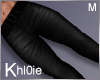 K black leather pants M