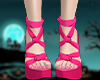Pink Lace up Hells