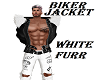 BIKER JACKET /WHITE FURR