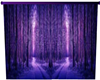 purple winter curtain