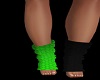 Black Green Socks