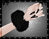 Black Glitter Wrist Fur