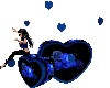 Blue Rose Heart Seat