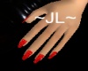 JL- Red Sparkle Nails