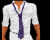 Shirt w/Purple Necktie