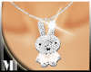 Bunny necklace silver