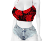 B Flower Red Top