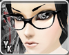 [YK] Retro glasses black